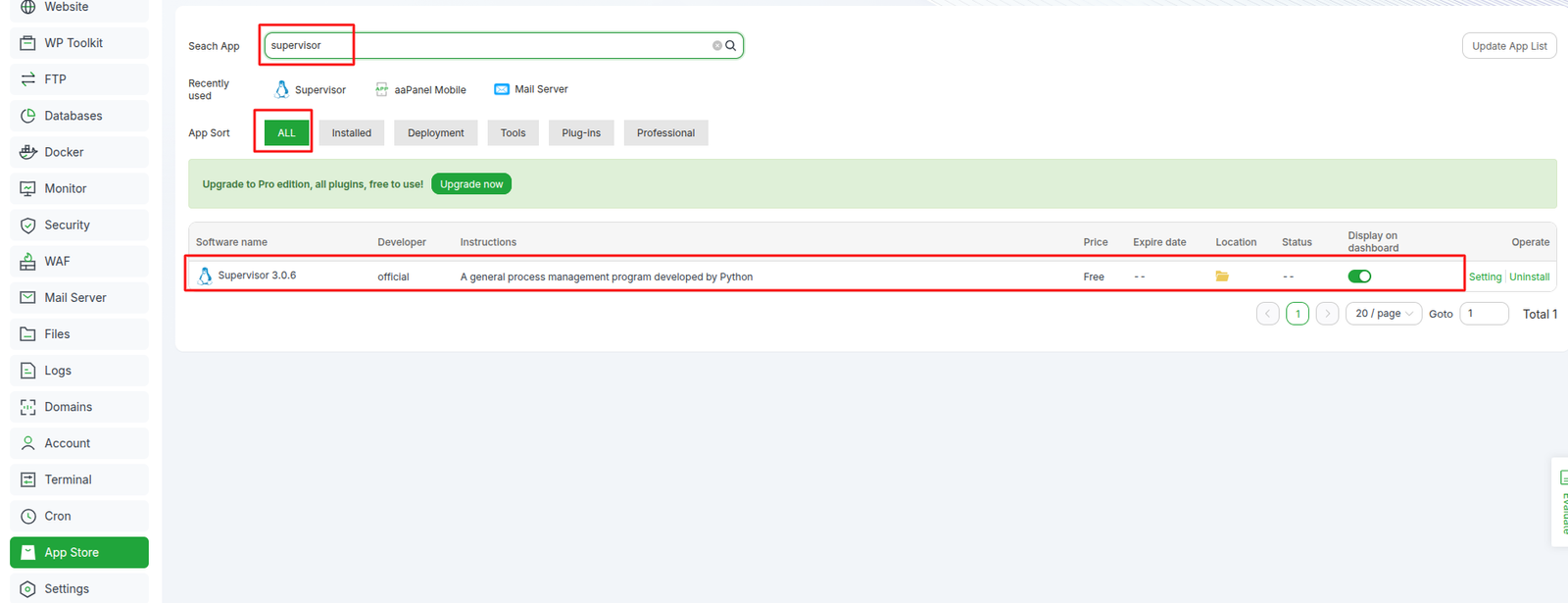 Install Supervisor from App Store
